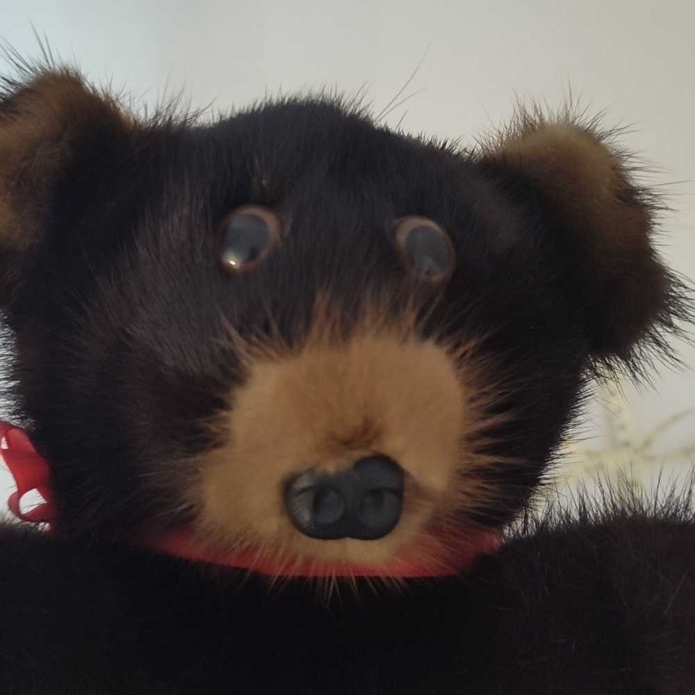 Rare Vintage Ranch Dyed Mink Teddy Bear From Lazarus With Tags Collectible - Picture 10 of 12